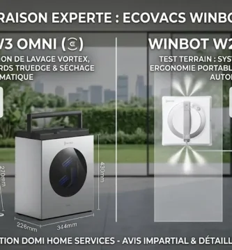 Comparatif winbot w3 omni vs w2s omni sur une baie vitrée