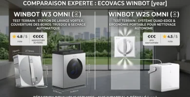 Comparatif winbot w3 omni vs w2s omni sur une baie vitrée